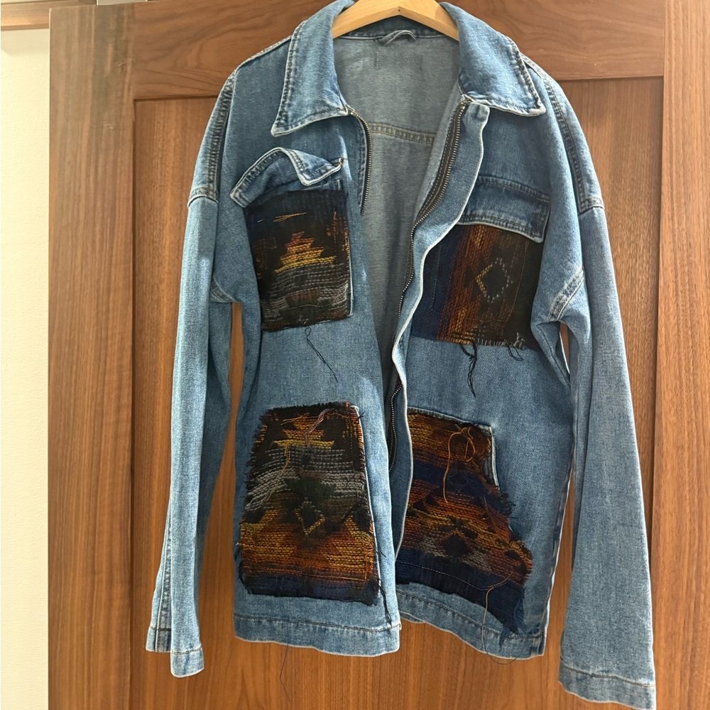 Denim Patchwork Jacket - image 2